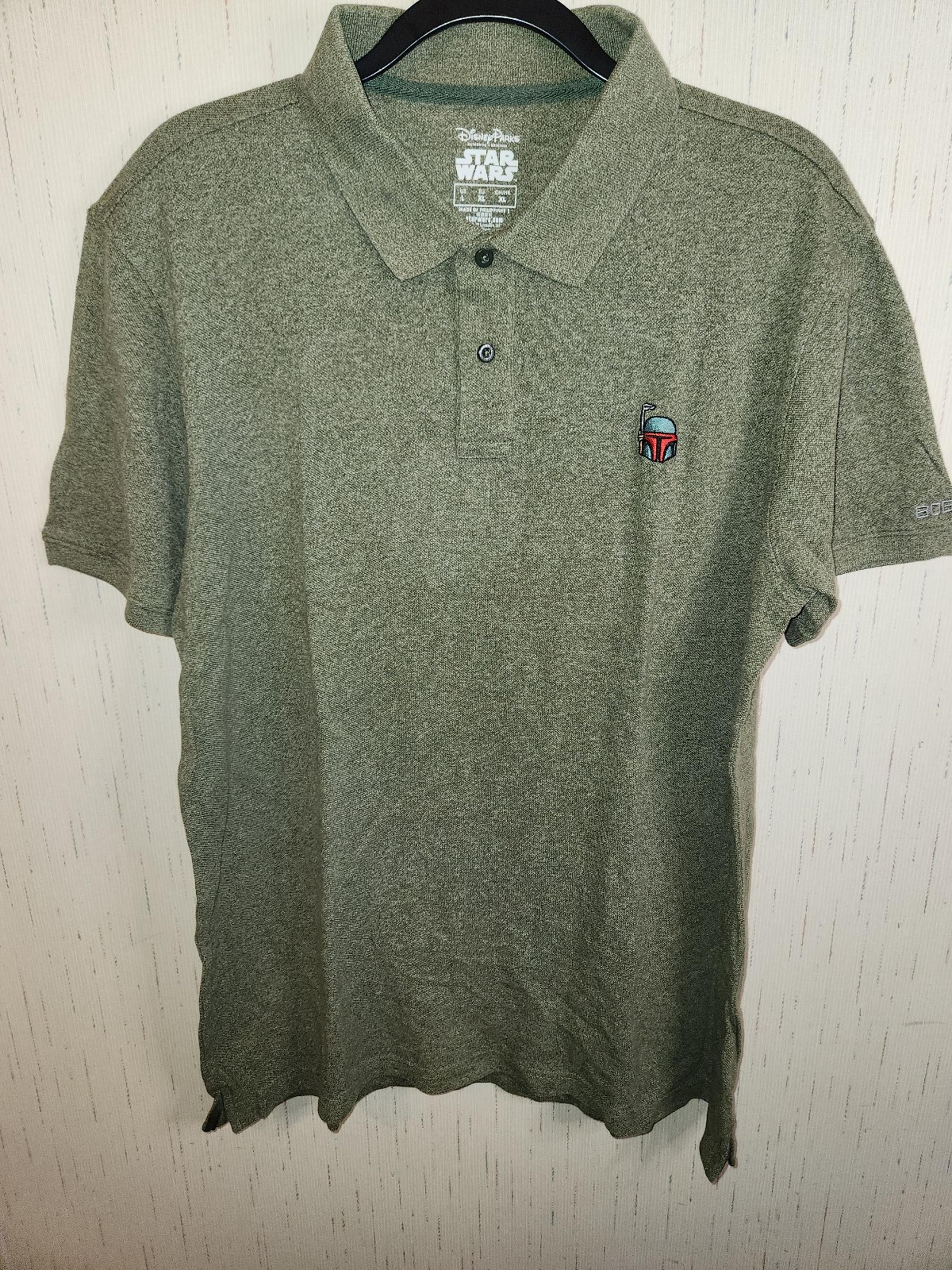 Men's Large Disney Parks Boba Fett Polo Shirt