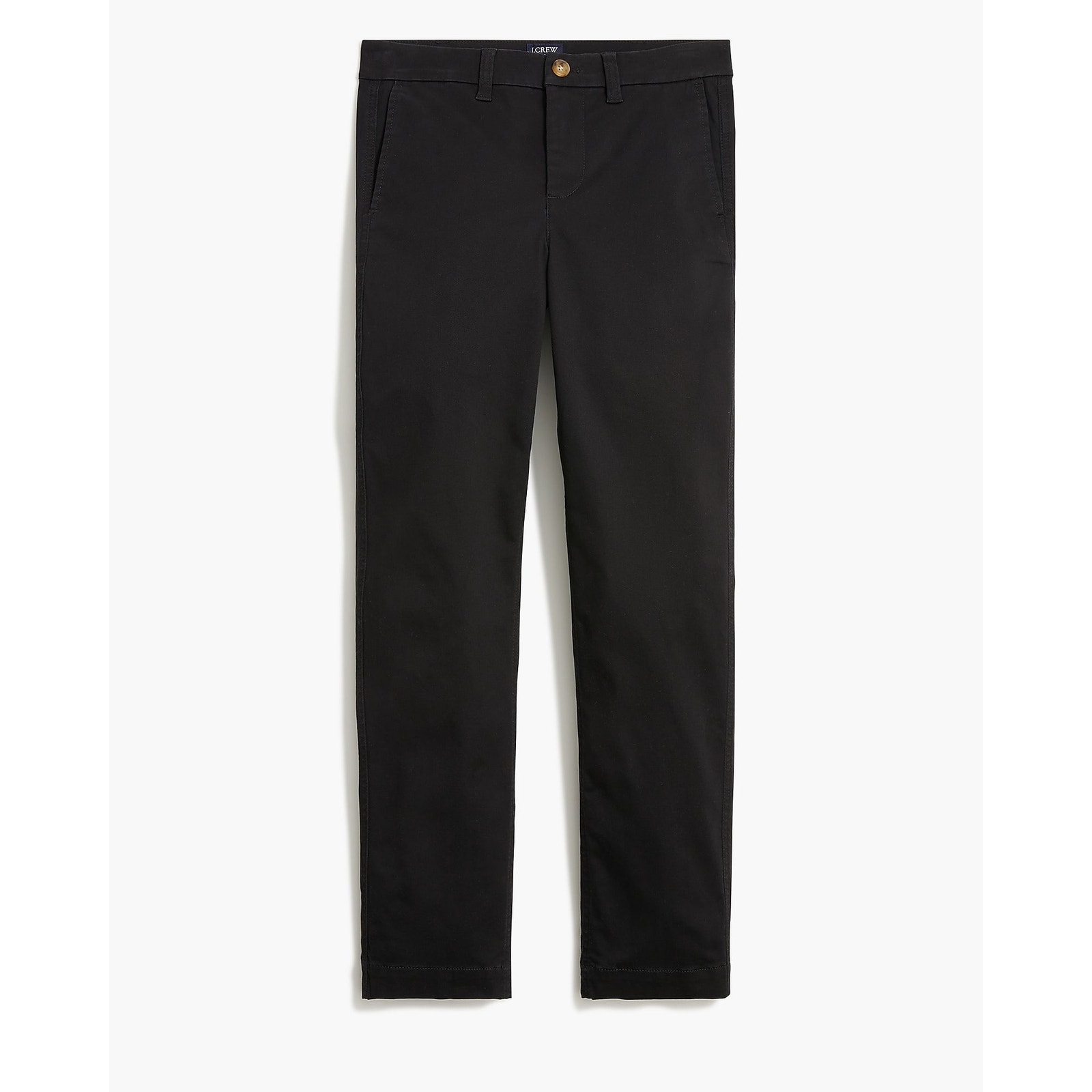 J.Crew Factory Girlfriend Chino Pant Women's 12P Petite Black High-Rise NWT - detail