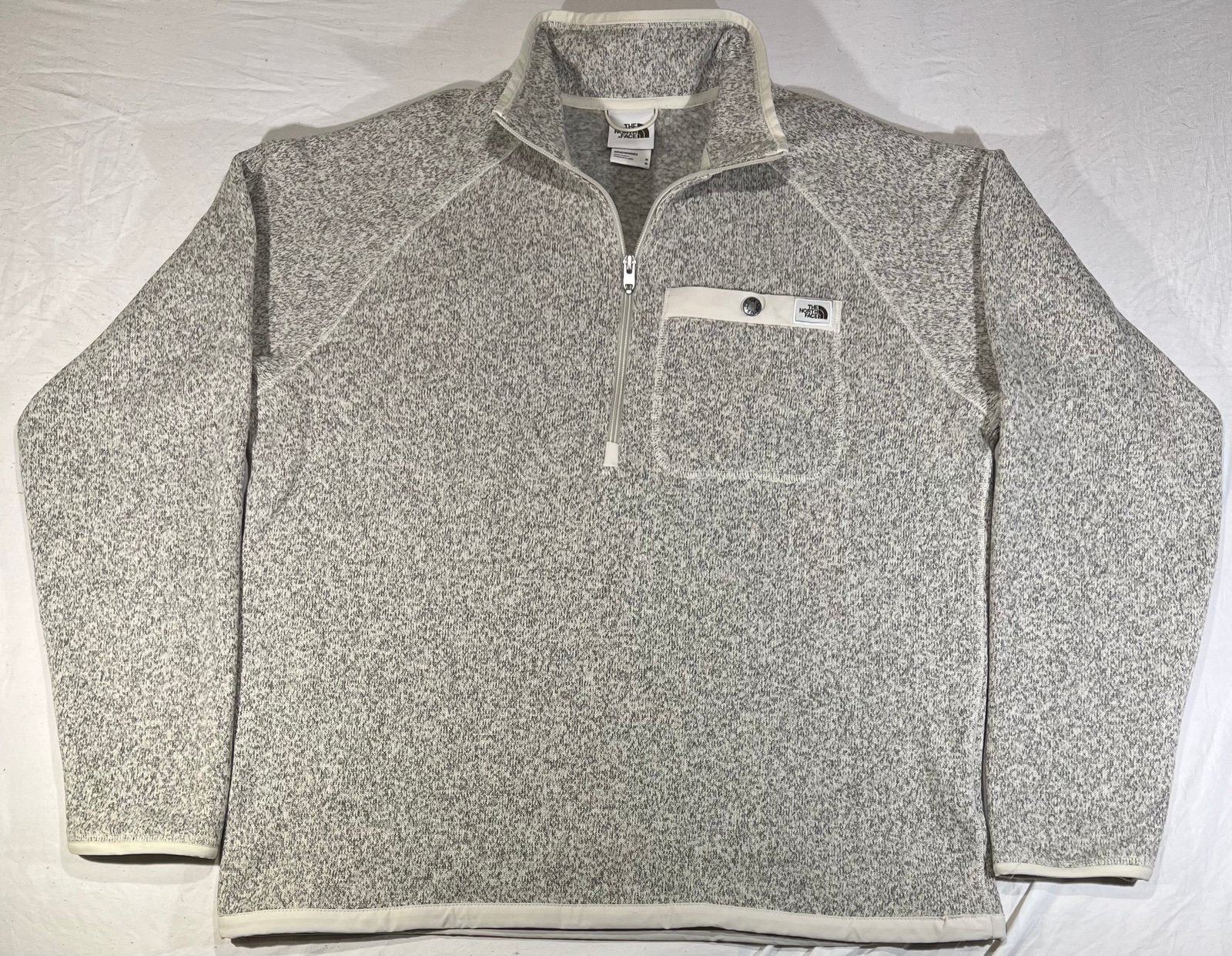 The North Face Leo Gordon Lyon Jacket Mens Medium Beige Half Zip Fleece Outdoors
