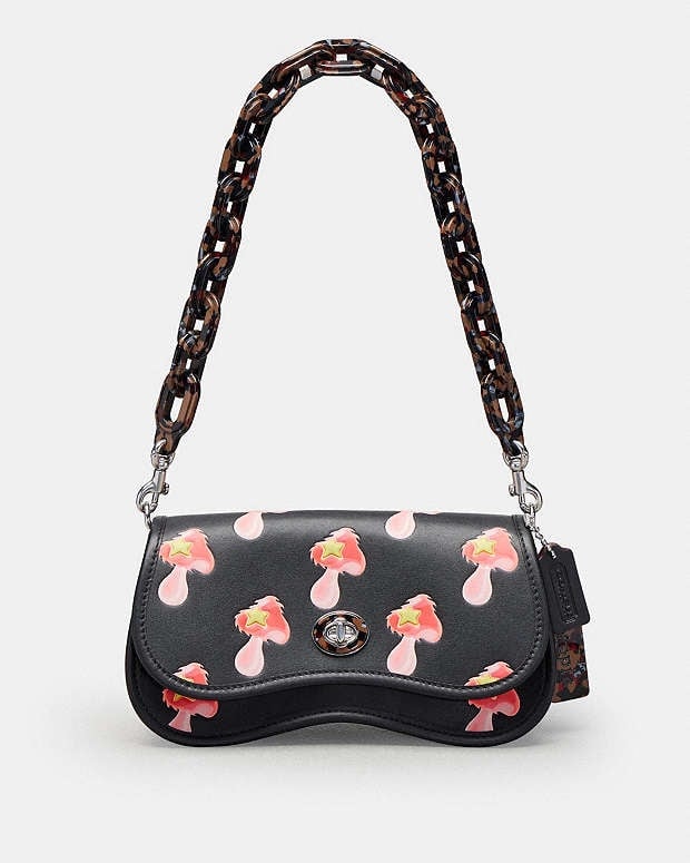NWT COACH COACHTOPIA MUSHROOM PRINT WAVY DINKY CL760