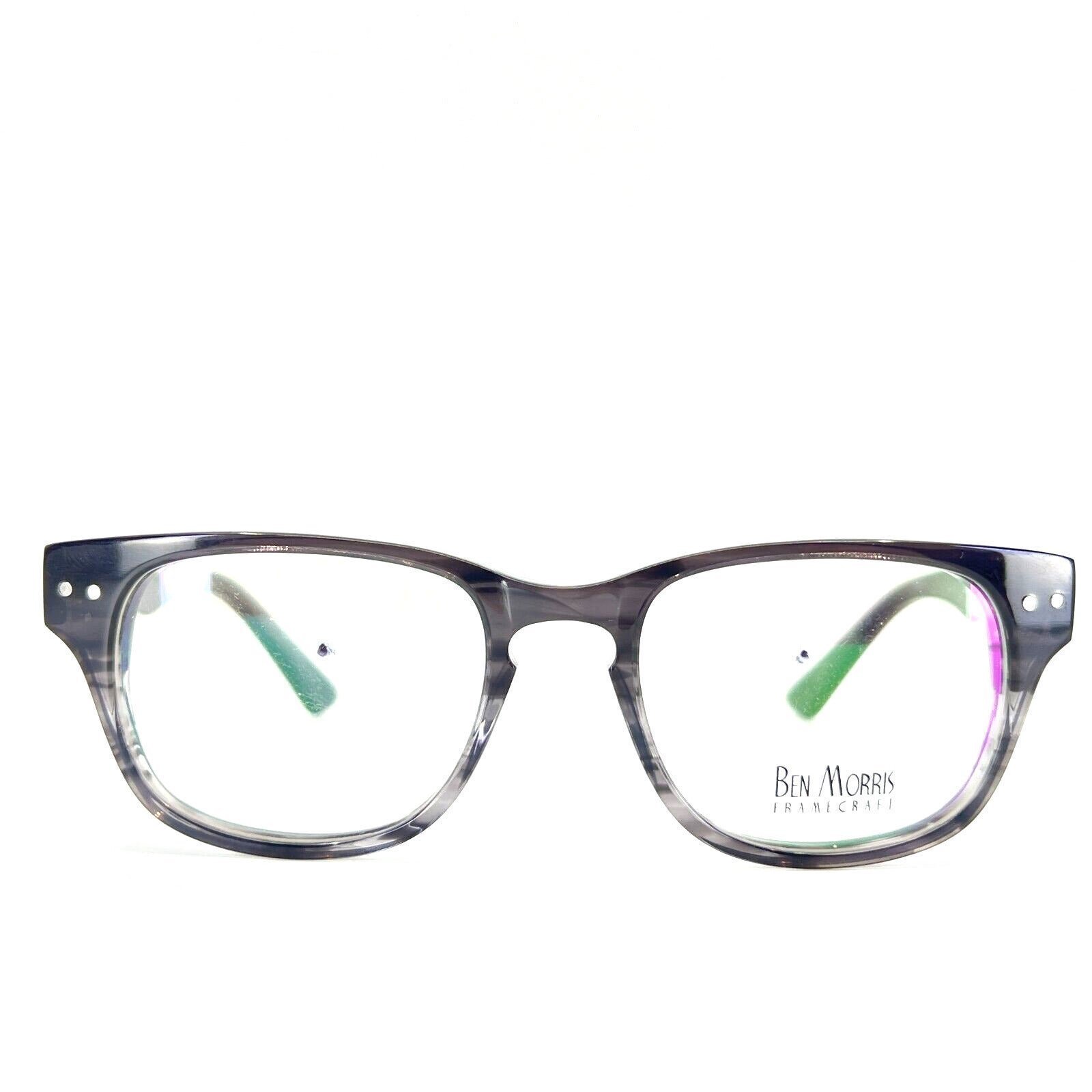 Ben Morris BM1011 C1 Eyeglasses Acetate Gray Plastic Square frames 48-18 140 mm