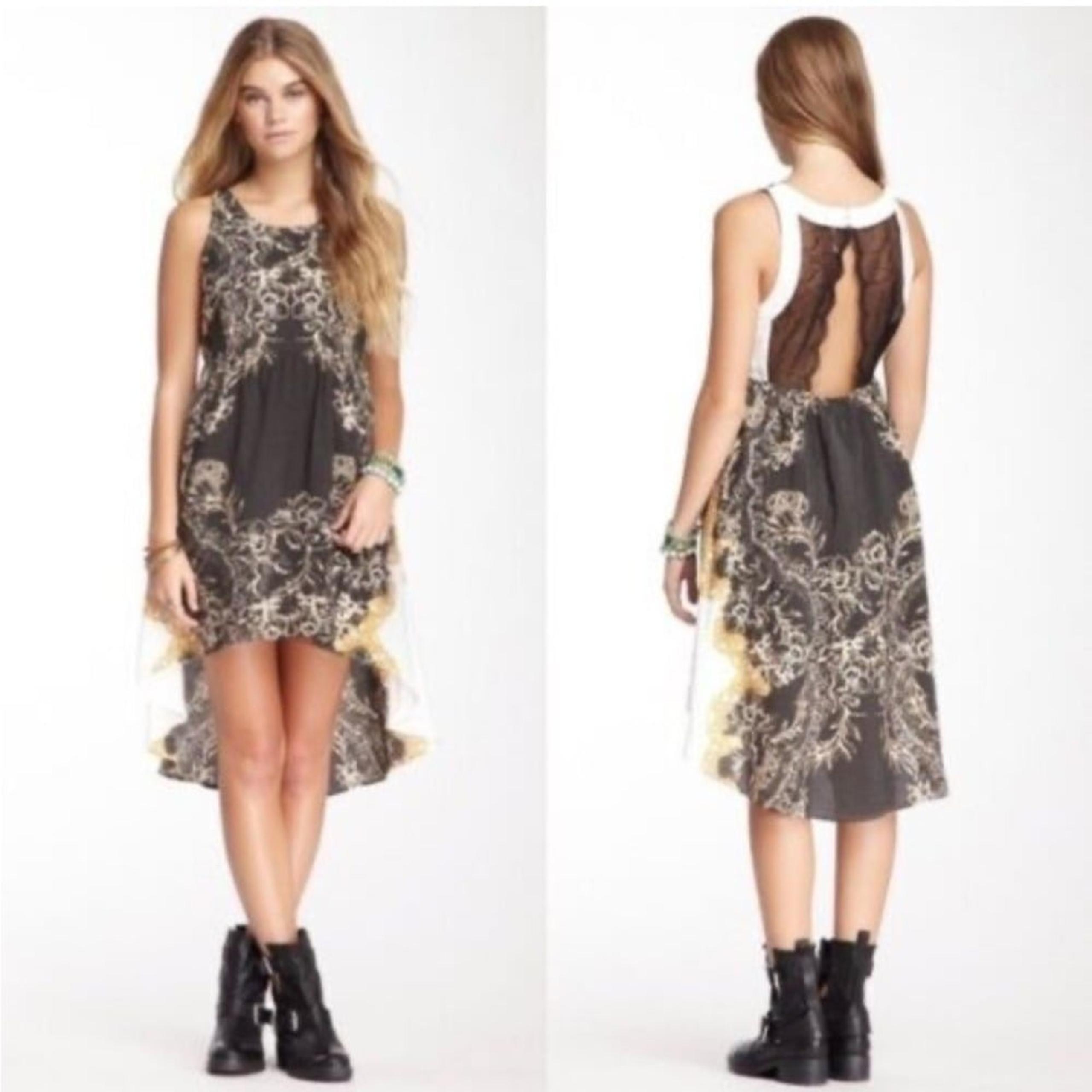 NWT Free People Russian Plate Hi-Low Lace Dress Size Large Retail $128