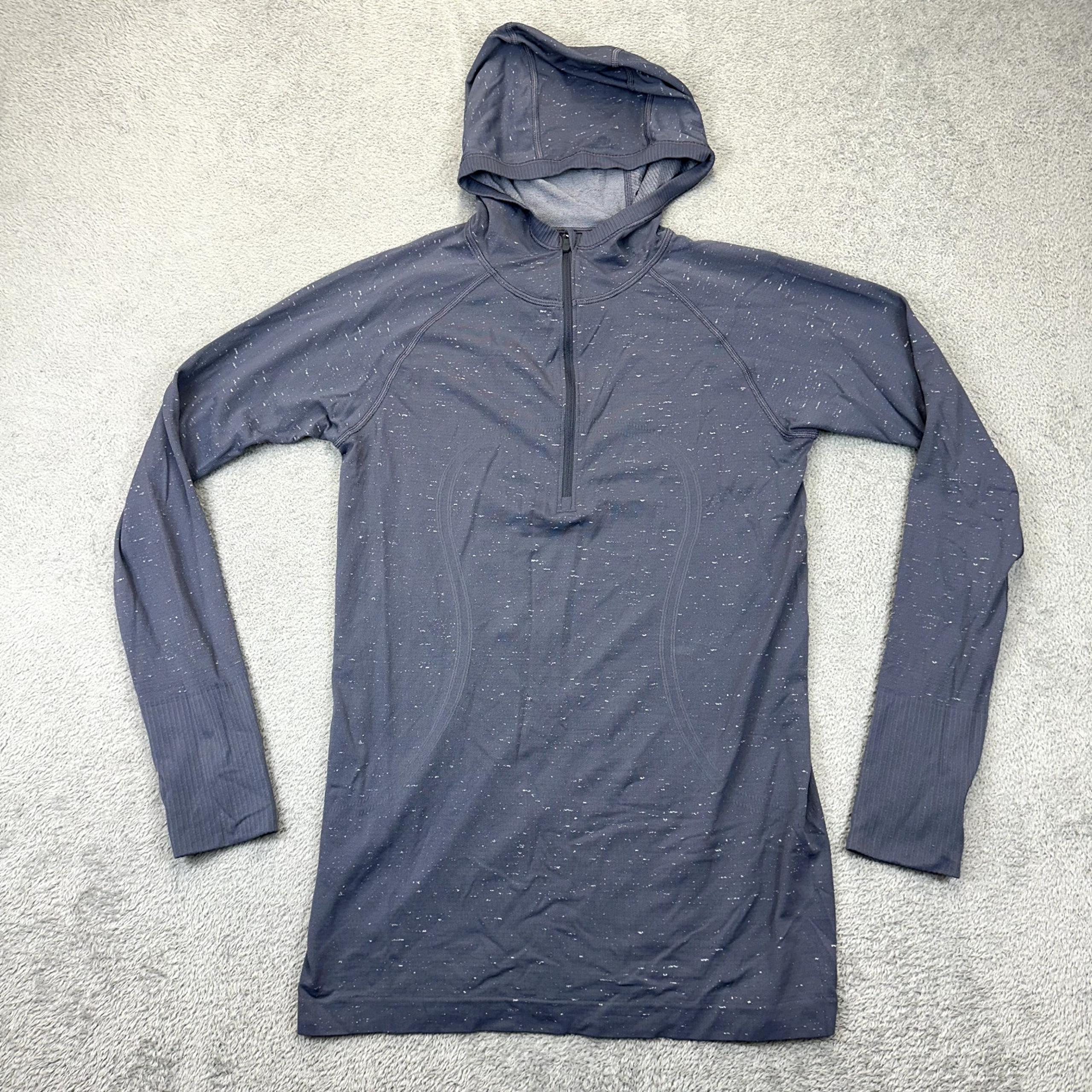 Lululemon Sweatshirt Size 10 Purple Swiftly Half Zip Hoodie Performance Run