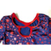 GK Elite Red Foiled Star Spangled Premium LS Navy Leotard Velvet Trim AM Adult M