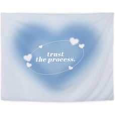 Y2K Blue Aura Tapestry - Aesthetic Blue Tapestry Wall Hanging Room Decor