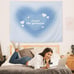 Y2K Blue Aura Tapestry - Aesthetic Blue Tapestry Wall Hanging Room Decor