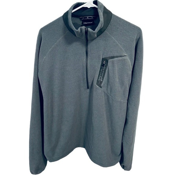 MARMOT Half Zip Base Layer Thermal Pullover Men’s Large Gray Grey
