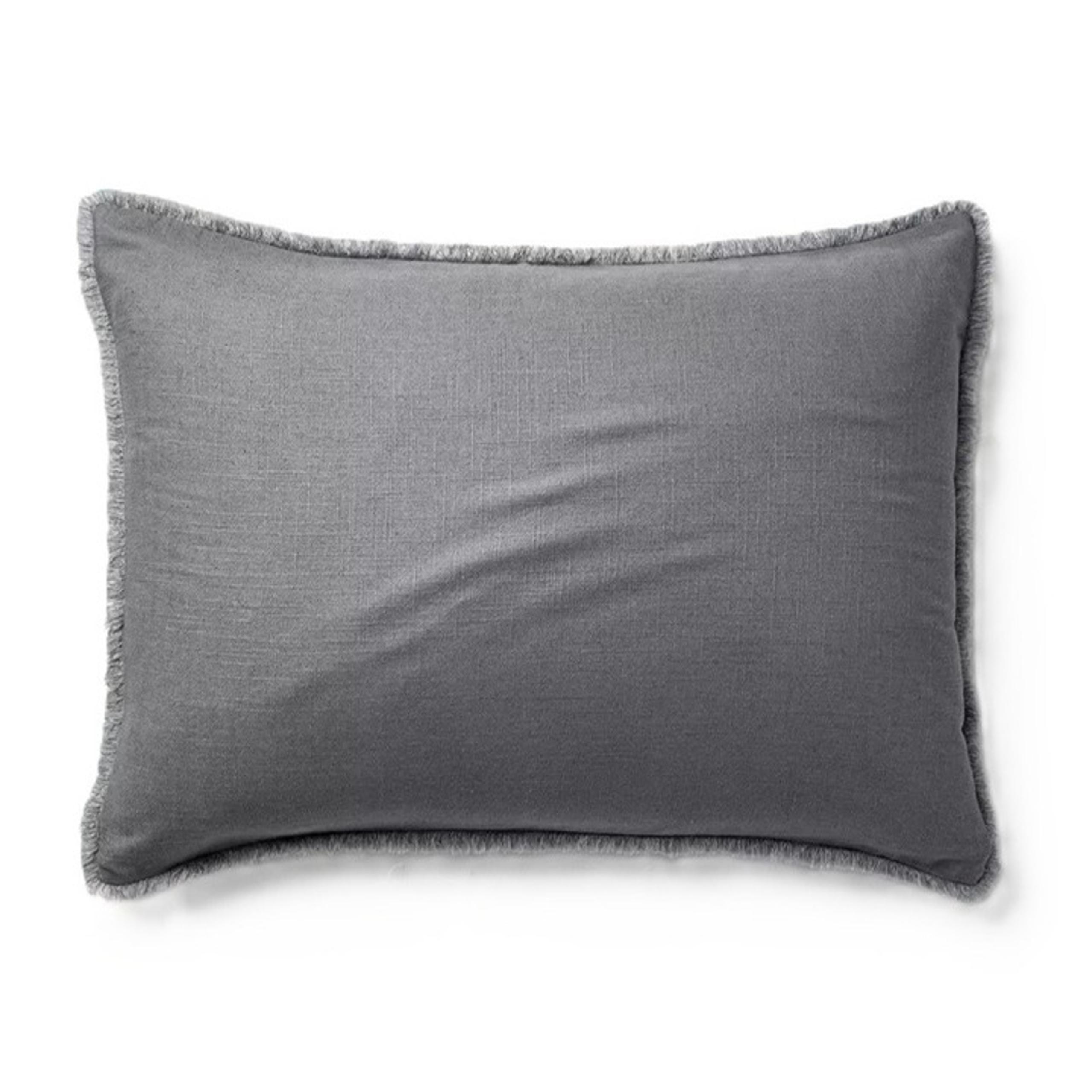 Casaluna Heavyweight Linen Blend Dark Gray Standard Size Pillow Sham NWOT
