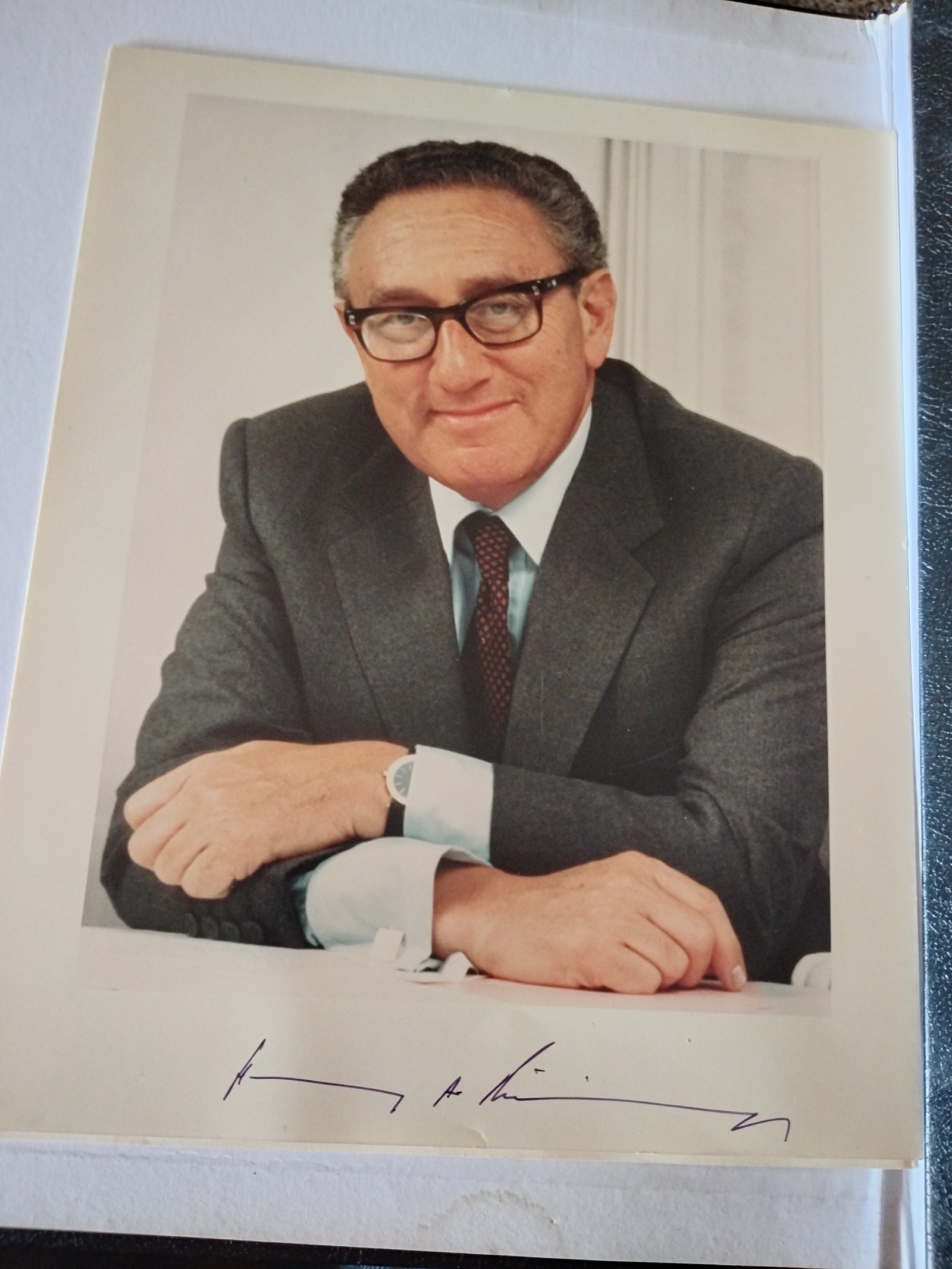 Henry Kissinger autographed photo