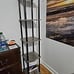NEW 5-Tier Corner Square Rack Display Shelf, Round, French Oak Grey Black