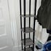 NEW 5-Tier Corner Square Rack Display Shelf, Round, French Oak Grey Black