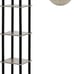NEW 5-Tier Corner Square Rack Display Shelf, Round, French Oak Grey Black