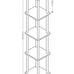 NEW 5-Tier Corner Square Rack Display Shelf, Round, French Oak Grey Black