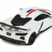 GT Spirit 1/18 Chevrolet Corvette C8 Arctic White w/ Red and Blue Stripes Henne