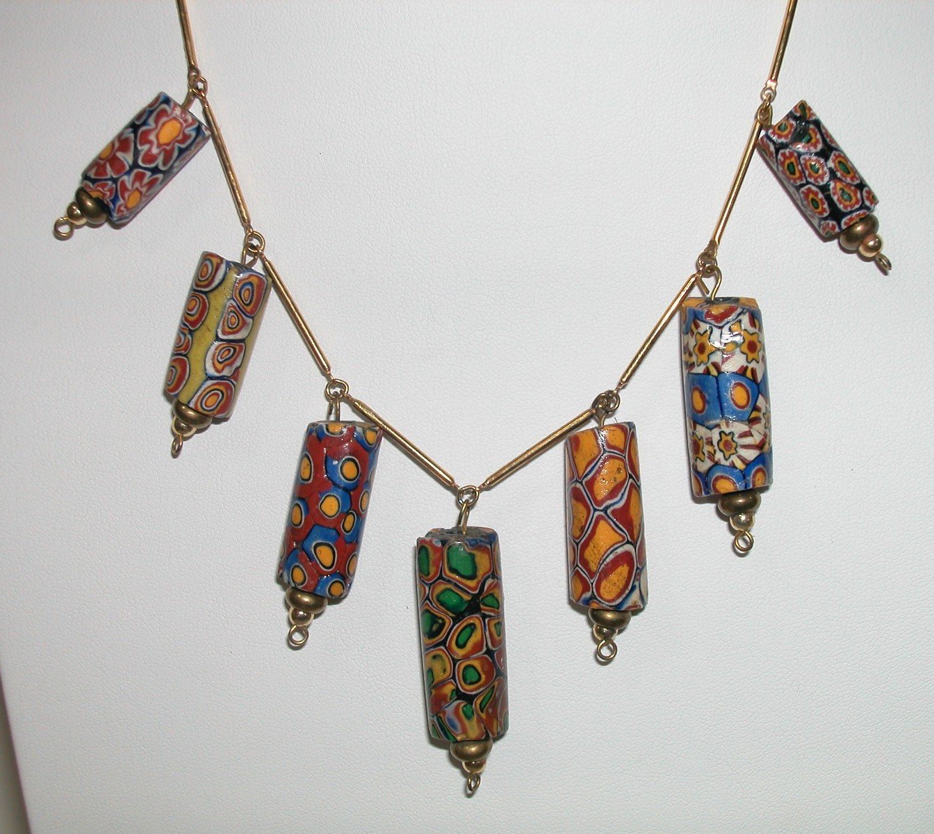 NECKLACE EUROPEAN VENETIAN ANTIQUE AFRICAN TRADE BEADS FREE SHIPPING