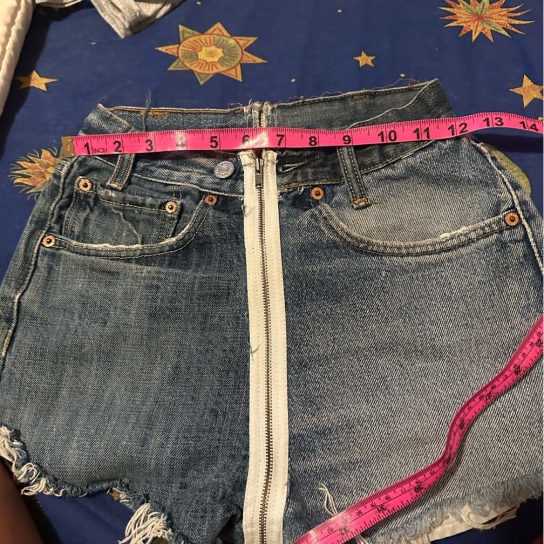 Levi’s redone Jean zipper shorts half and half