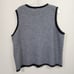 Vintage Sag Harbor wool crewel flower embroidery button front sweater vest sz XL