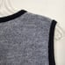 Vintage Sag Harbor wool crewel flower embroidery button front sweater vest sz XL