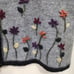 Vintage Sag Harbor wool crewel flower embroidery button front sweater vest sz XL