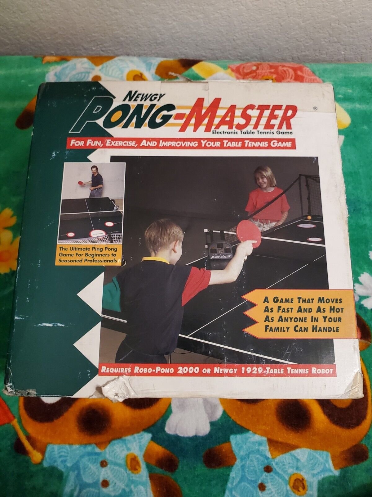 Newgy Pong Master Electronic Table Tennis Game (2000) in original box