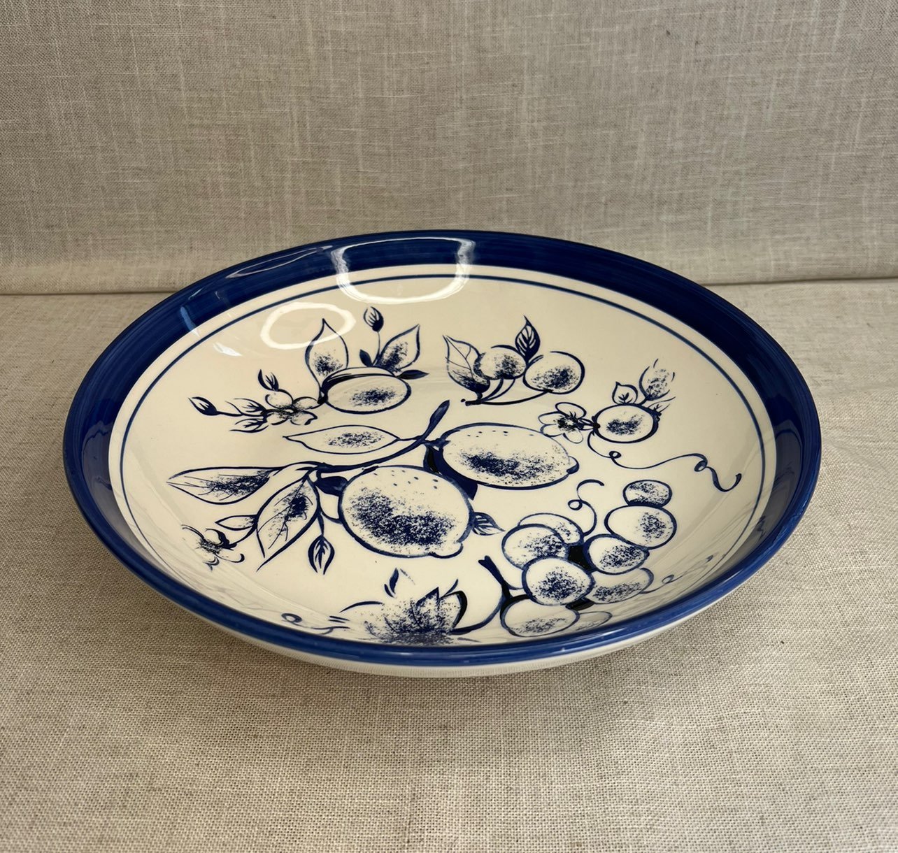 Over And Back Italian Pottery LARGE SERVING BOWL DISH
