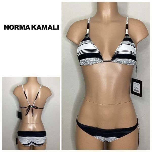 New. Norma Kamali striped bikini. Retails 240. Small