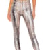 L’Agence Margot High Rise Skinny petal black snake foil pants size 25 nwt