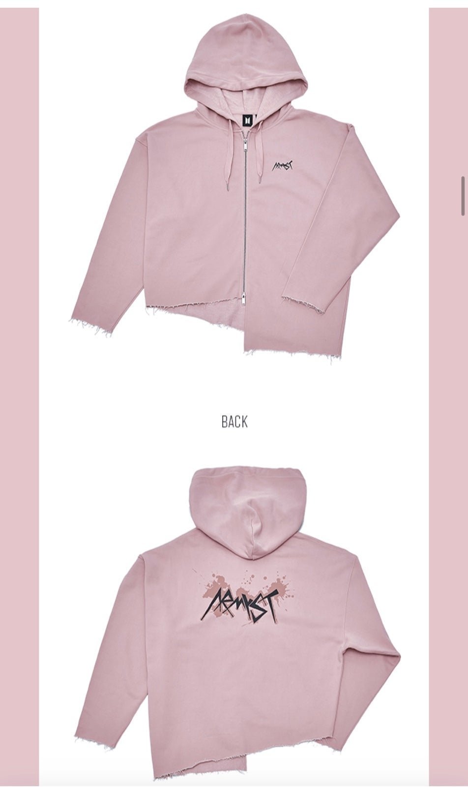 BTS ジョングク ARTIST MADE COLLECTION Hoody BTS Jungkook Artist Made Collection Pink Hoodie XL Size