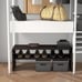 3 PCS Horizontal Organizer Storage Shelf Brown