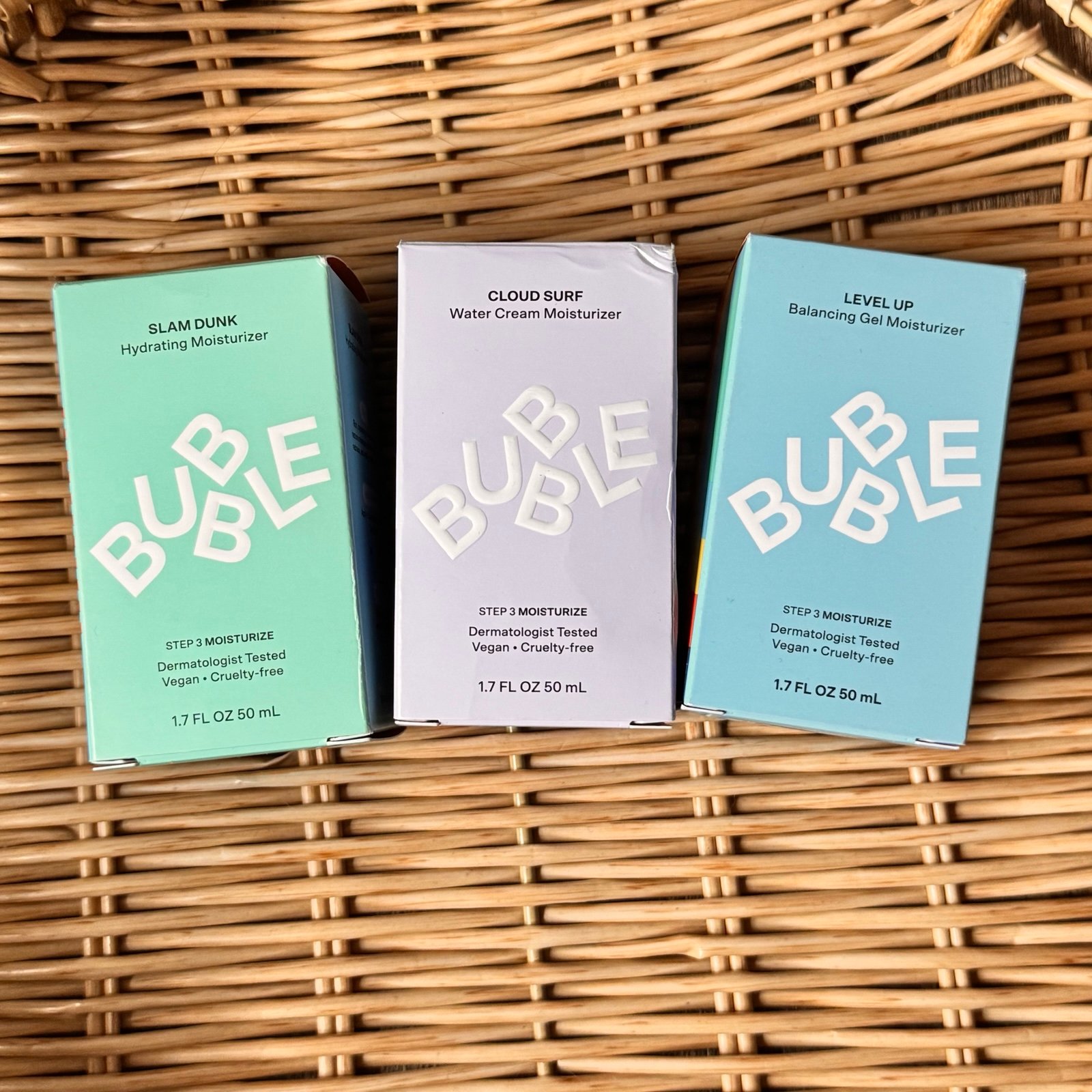 Bubble skincare bundle of moisturizers