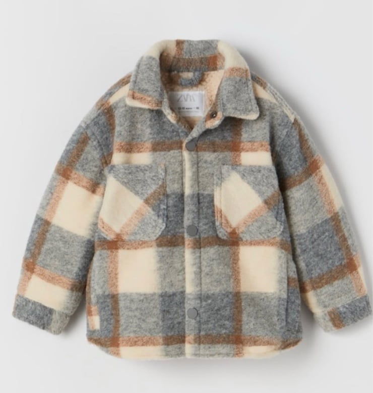zara new plaid jacket sz 3/4y