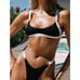 NWT Princess Polly KNOTTI RIBBED Set (Bikini & Top) Black size 2