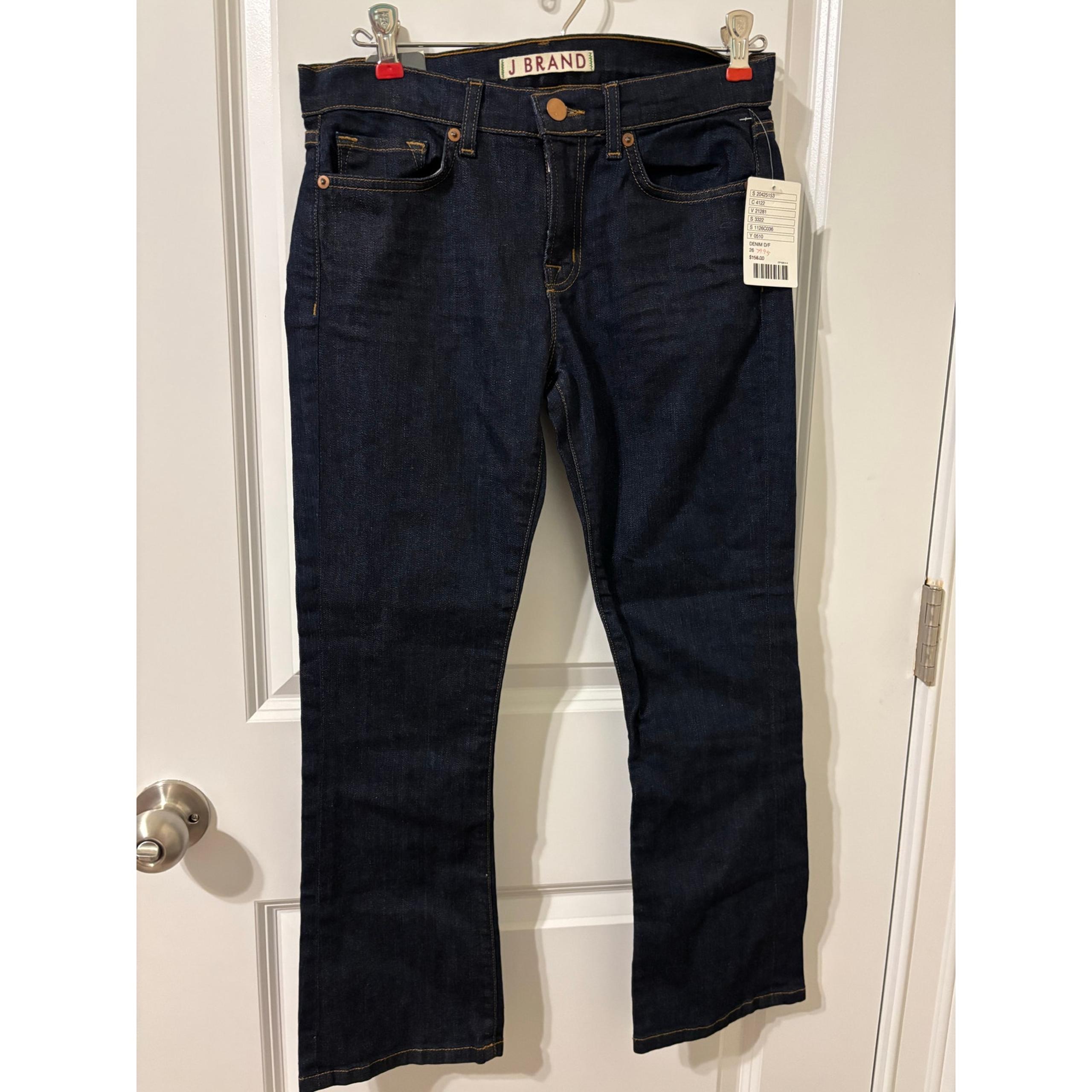 NWT J Brand Jeans Anthropologie GiGi mid rise cropped flare sz 26 dark wash