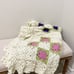 Vintage anthropologie grandma knit square throw blanket handmade granny square
