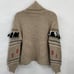 Lou & Grey Fringe Fair Isle Turtleneck Sweater Boho Western Wool Blend Size M