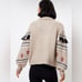 Lou & Grey Fringe Fair Isle Turtleneck Sweater Boho Western Wool Blend Size M