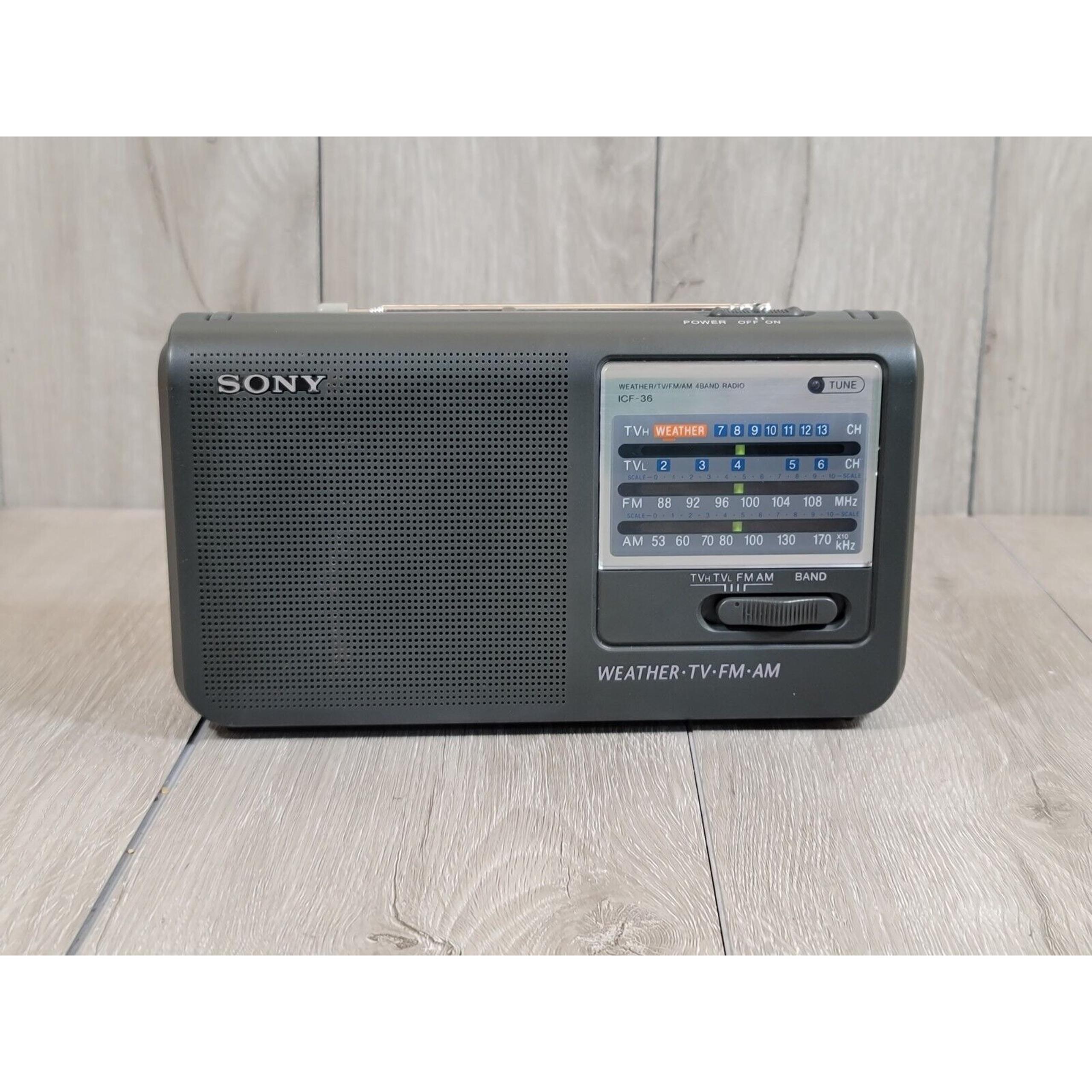 Sony 4 Band Portable Radio Model ICF-36 WEATHER/TV/AM/FM TESTED