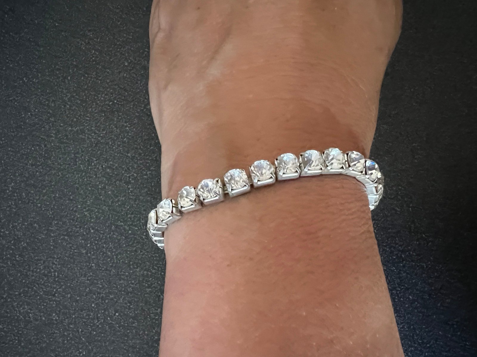 Vintage Crystals Stretch Bracelet all stones present