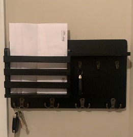 Mail Holder for Wall Mail Organizer with Key Hooks Hallway Farmhouse Decor
