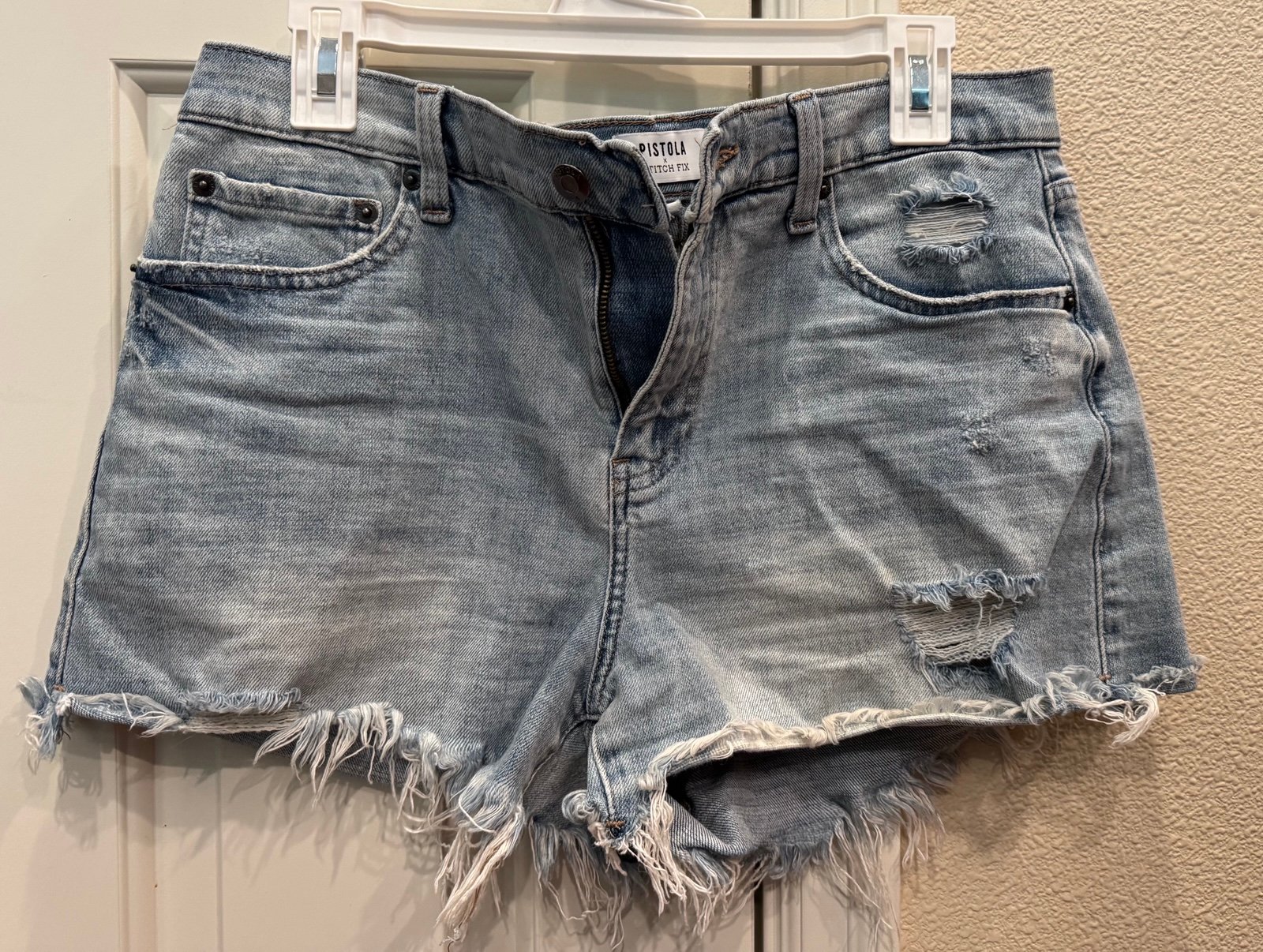 Pistola distressed denim shorts women’s size 30