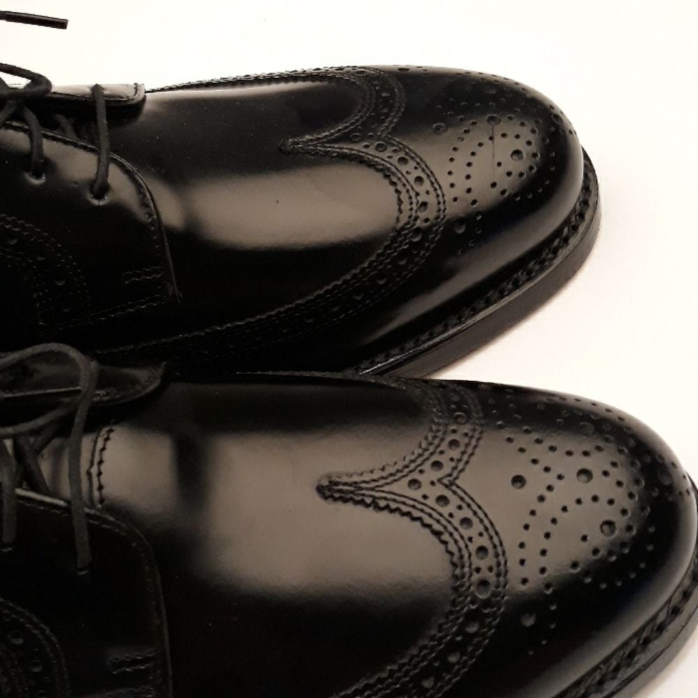 FLORSHEIM Imperial Black Leather Wing Tip Sz 11 EEE Mens Dress Shoes