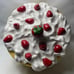 Strawberry Shortcake Stand Ceramic Cake Cover With Stainless Steel Pedestal