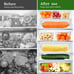 10-pack Clear Stackable Refrigerator Organizer Bins with 4 liners