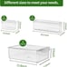 10-pack Clear Stackable Refrigerator Organizer Bins with 4 liners
