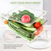 10-pack Clear Stackable Refrigerator Organizer Bins with 4 liners