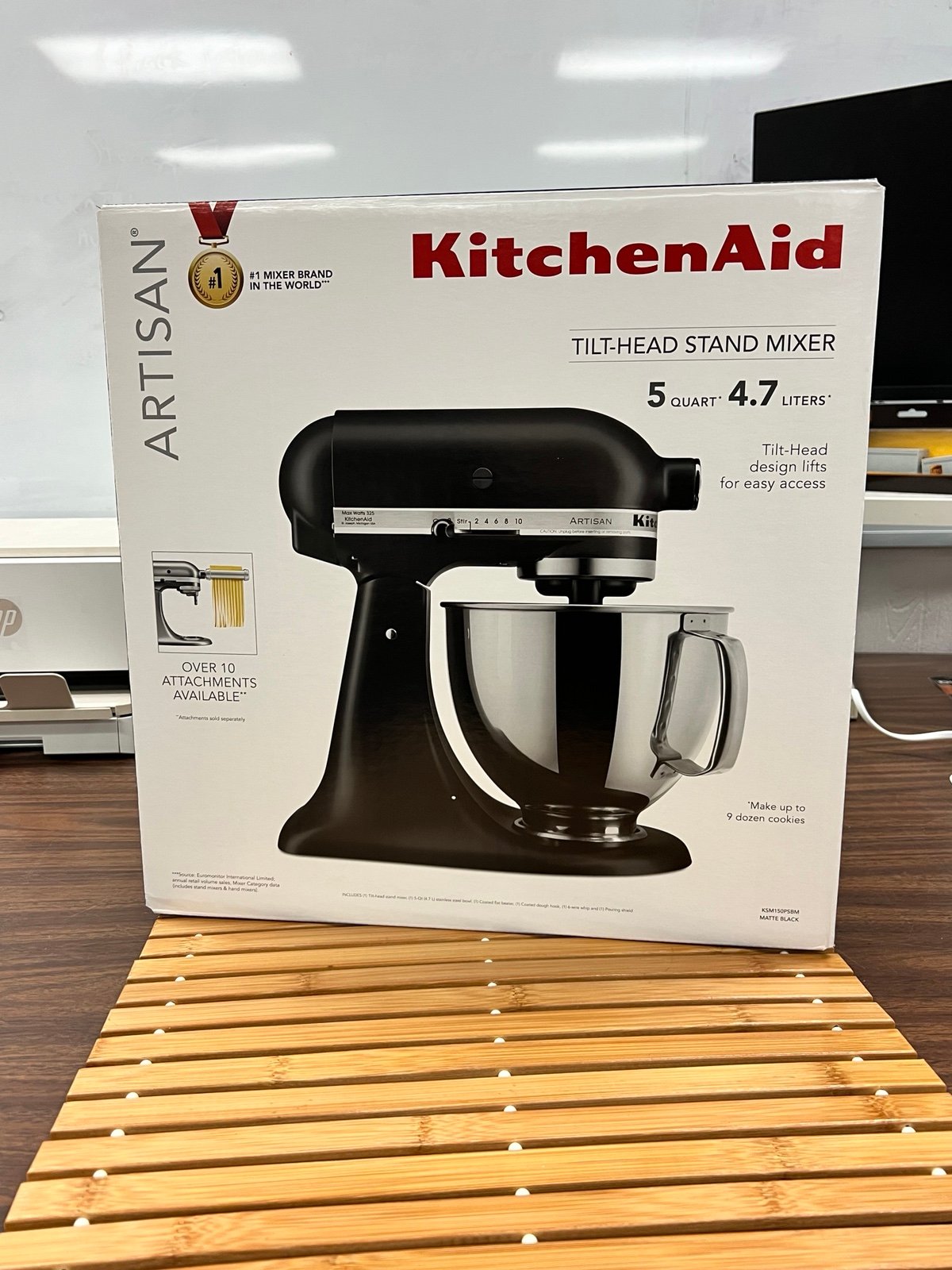 KitchenAid KSM150PSBM Artisan Tilt Head 5-Qt. Stand Mixer - Black Matte