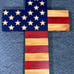 Custom American Flag wooden cross