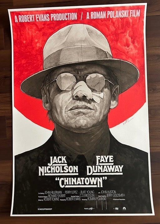 Chinatown by Gabz Print Poster Numbered Jack Nicholson Roman Polanski