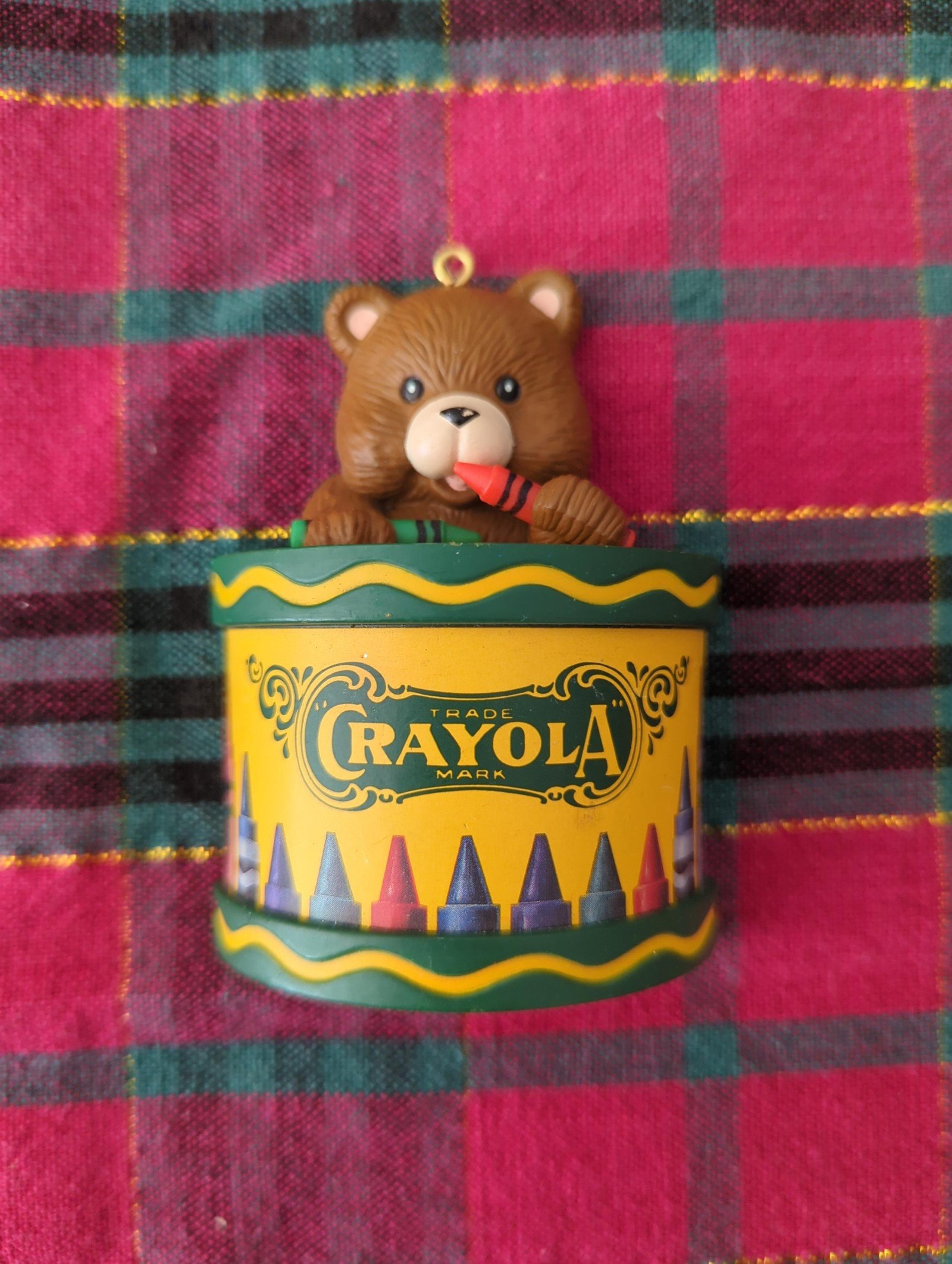 Crayola Crayon Teddy Bear Christmas Ornament