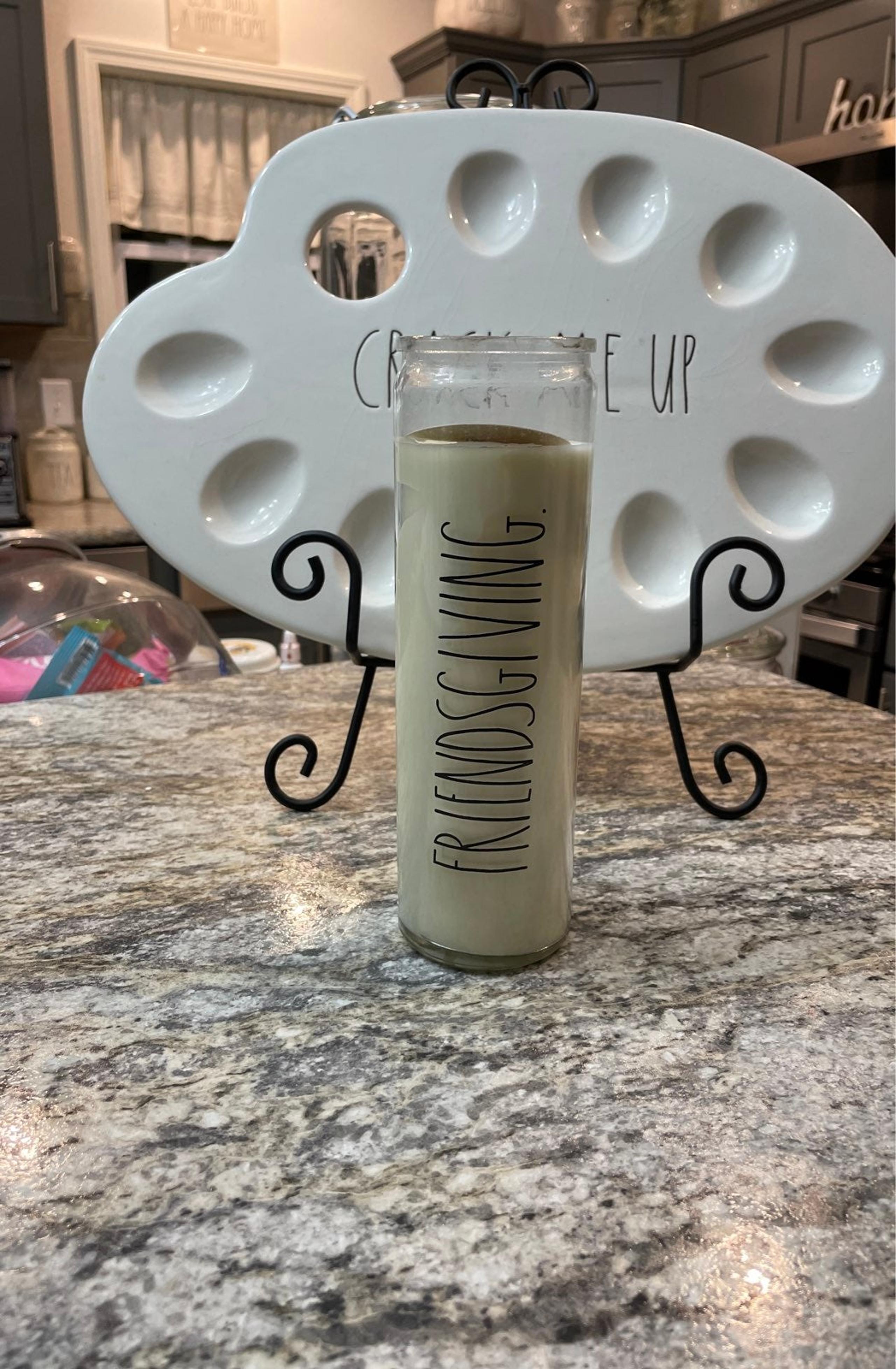 rae dunn friendsgiving pillar candle